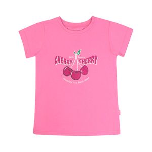 Remera Manga Corta Estampado Day To Day Rosa Niña Ficcus