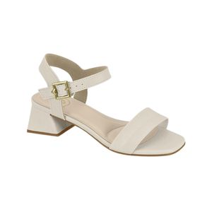 Sandalia Marfil Con Taco Bajo Niña Molekinha