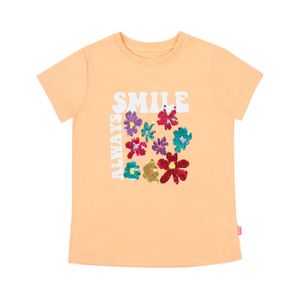 Remera Manga Corta Estampado Day To Day Naranja Niña Ficcus