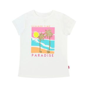 Remera Manga Corta Estampado Retro Blanco Niña Ficcus