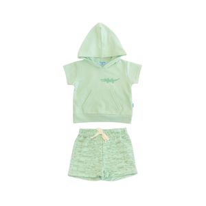 Conjunto De Bebé 2 Piezas Sudadera Manga Corta Y Short Niño Tiny Tots