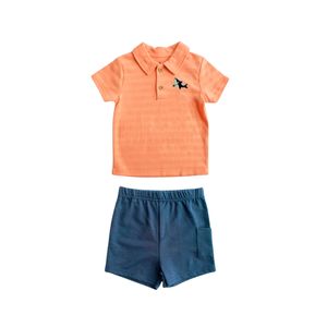 Conjunto De Bebé 2 Piezas Polo Manga Corta Y Pantalón Corto Niño Tiny Tots