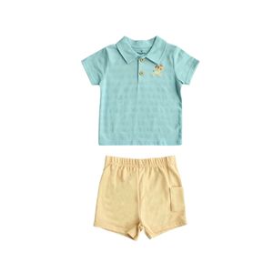 Conjunto De Bebé 2 Piezas Polo Manga Corta Y Pantalón Corto Niño Tiny Tots
