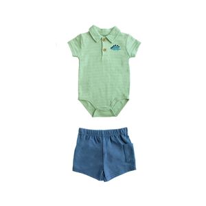 Conjunto 2 Piezas Body Tipo Polo Manga Corta Y Pantalón Corto Niño Tiny Tots