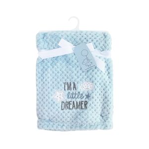 Manta Texturizada Con Bordado Estrellas Azul Cielo Tiny Tots Niño