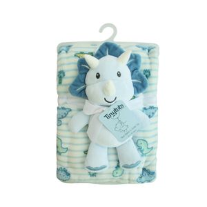 Manta Suave Estampada Con Peluche Triceratops Tiny Tots Niño