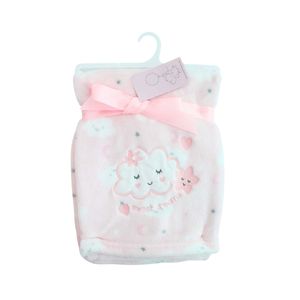 Manta Afelpada Con Bordado Nube Rosa Tiny Tots Niña