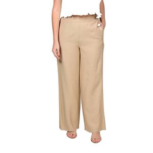 Pantalón Beige Liso Mujer L'Exclusif