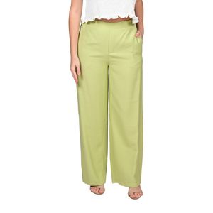 Pantalón Verde Liso Mujer L'Exclusif