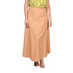 Pollera Con Nejas Beige Mujer L'exclusif