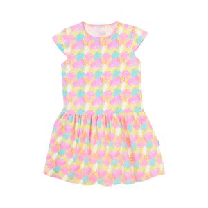 Vestido Estampado Day To Day Amarillo Niña Ficcus