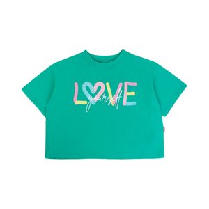 Remera Manga Corta Day To Day Verde Niña Ficcus