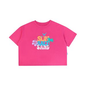 Remera Manga Corta Day To Day Fucsia Niña Ficcus