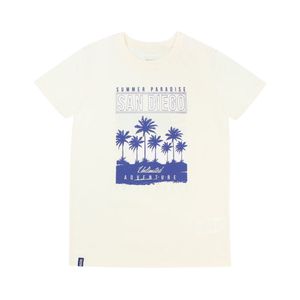 Remera Manga Corta Cambia De Color Power Light Marfil Niño Ficcus