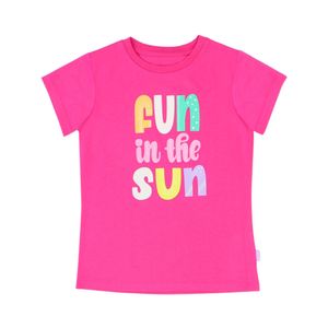 Remera Manga Corta Cambia De Color Power Light Fucsia Niña Ficcus