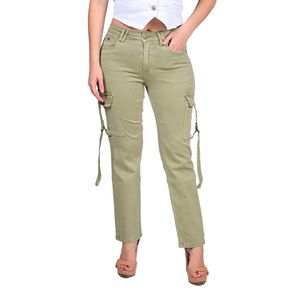 Pantalón Cargo Twill Verde Mujer Tiare