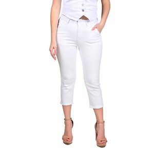 Capri Corte Ajustado Blanco Mujer Tiare