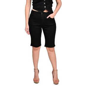 Bermuda Chino Twill Negro Mujer Tiare