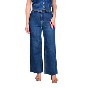 Jeans Medio Marine Fit Tiro Azul Oscuro Mujer Tiare