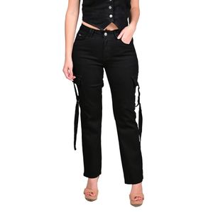Pantalón Cargo Twill Negro Mujer Tiare