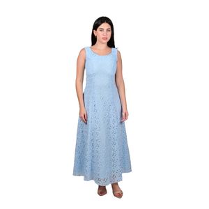 Vestido En Nejas En Encaje Celeste Mujer L'exclusif