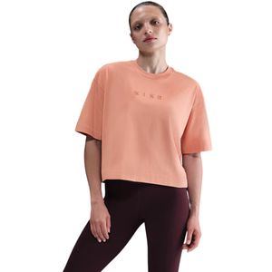 Remera Manga Corta Luxe Tee Boxy Rosa Oscuro Mujer Nike