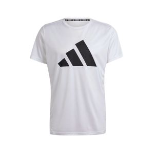 Remera Manga Corta Run It Blanco Hombre Adidas