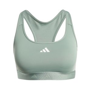 Top Deportivo Training Powerreact Hyperglam Soporte Medio Verde Claro Mujer Adidas