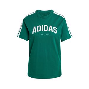 Remera Manga Corta L Softs Verde Oscuro Mujer Adidas
