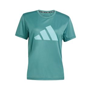 Remera Manga Corta Run It Verde Oscuro Mujer Adidas