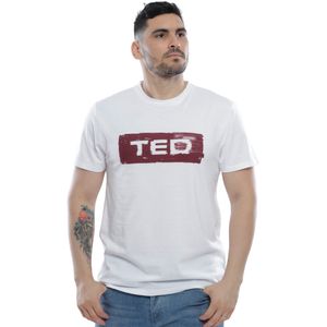 Remera Manga Corta Blanco / Bordo Hombre Ted Lapidus