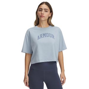 Remera Manga Corta Rival Armour 96 Gris Claro Mujer Under Armour