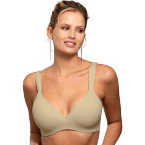 Corpiño Con Breteles Reforzados Con Taza Preformada Beige Mujer Kalua