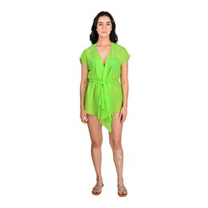 Salida De Baño Espolverino En Gasa Verde Mujer L’exclusif