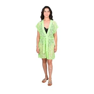 Salida De Baño Espolverino En Encaje Verde Mujer L'Exclusif