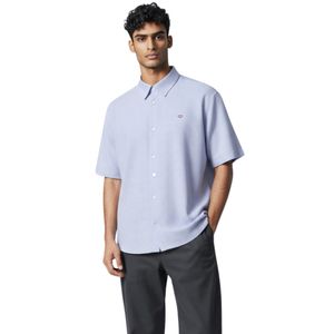 Camisa Manga Corta Liso Fantasy Celeste Hombre Oscar De La Renta