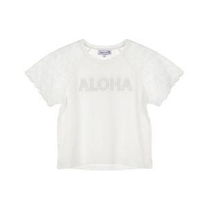 Remera Manga Corta Aloha Blanco Niña Original Marines