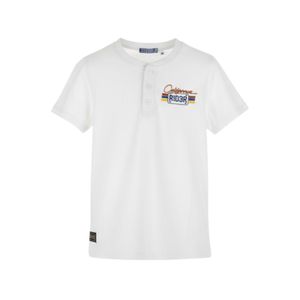 Remera Manga Corta California Rider Blanco Niño Original Marines