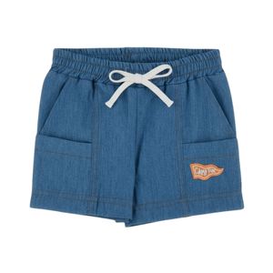 Bermuda Con Cintura Elástica Azul Bebé Niño Original Marines