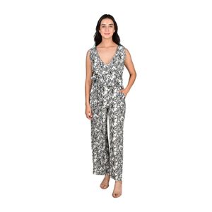 Conjunto Dos Piezas Estampado Floral Blanco Y Negro Mujer L'exclusif