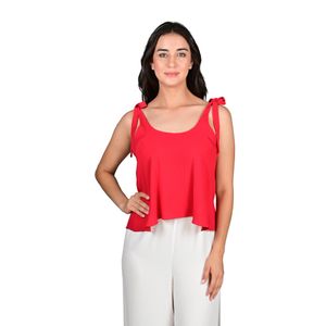 Camisilla En Crepe Rojo Mujer L'Exclusif