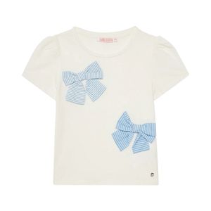 Remera Manga Corta Mademoisel Crema Niña Original Marines