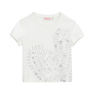 Remera Manga Corta Corazón Mademoisel Crema Niña Original Marines