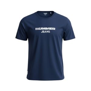 Remera Manga Corta Azul Marino Graphic Front Hummer Jeans Hombre Hummer
