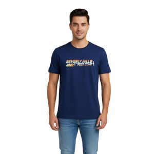 Remera Manga Corta Graphic Azul Marino Hombre Beverly