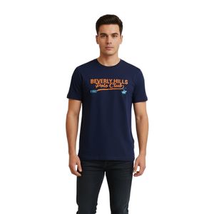 Remera Manga Corta Graphic Azul Marino Hombre Beverly