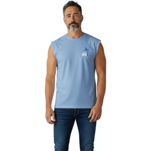 Camisilla Back Estampado Graph Ocean Regular Celeste Oscuro Hombre Beverly