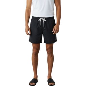 Short De Baño Classic Con Lateral Reflector Negro Hombre Beverly