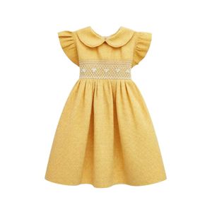 Vestido Manga Corta Amarillo Niña Tiare Girl