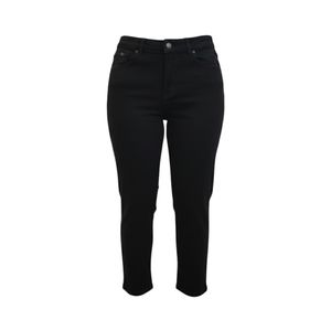 Jeans Tiro Medio Recto Fit Negro Mujer Tiare